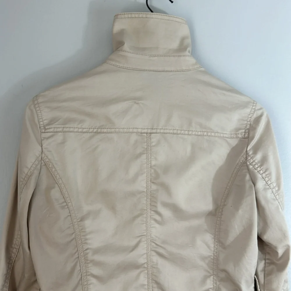 White House, black market, beige cotton blend jacket size 6 - Picture 9 of 11